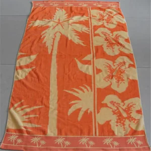 100% Cotton Terry Velour Solid Color Plain Dyed Jacquard Beach Towel