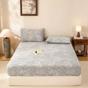 100% Cotton Three-layer Yarn-dyed Jacquard Bed Skirt Cover for Home School Hotel