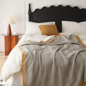 100% Cotton Throw Blanket OEKO TEX Certified Four Seasons Use Customizable Size and Color Warm and Soft for Home Travel