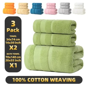 100% Cotton Towel Set Non Shedding Soft Absorbent and Quick Drying Suitable for Families and Luxury Hotels Customizable