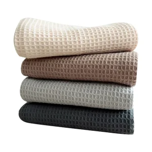 100% Cotton Towels Solid Color Waffle Lattice Dish Towel Pineapple Lattice Cleaning Cloth Absorbent Kitchen Towel