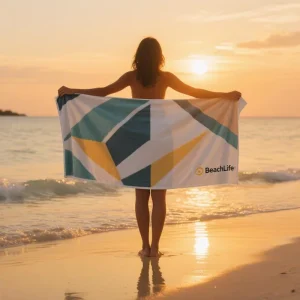 100% Cotton Towels Travel Fitness Camping Towels Quick-Dry Custom Design Beach Towels