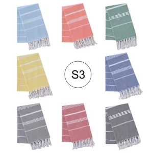 100% Cotton Turkish Beach Towel Turkish Towel Oversized Fringe Turkish Towel 100% Cotton Turkish Striped Beach Towel
