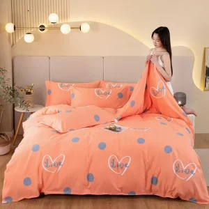 100% Cotton Twill Duvet Cover Plaid Pattern Modern Style All-Season Grade A Quality Single & Double Sizes Home Use