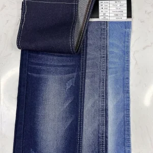 100% Cotton Twill Indigo 180cm Denim Fabric 12.5oz