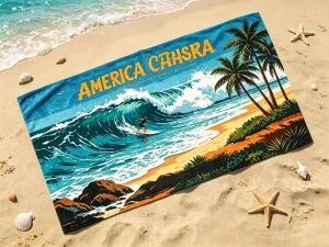 100% Cotton Velour Beach Towel 70x140cm Reactive Printed Quick Dry Soft Bath Beach Towel
