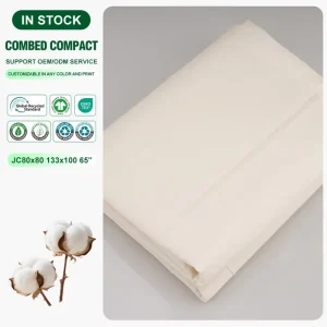 100% Cotton Voile Fabric Greige Woven Lightweight Organic Eco Friendly 75gsm 80×80 133×100 Unbleached Dress Garment Home Textile