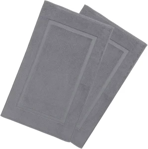 100% Cotton Waffle Bath Mats Custom Hotel Home Anti Slip Floor Towels for Spa Beach Travel Solid Pattern Plain