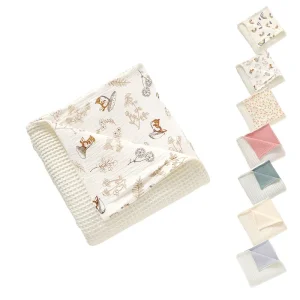 100% Cotton Waffle Knitted Blanket Baby Swaddle Baby Nursery Newborn Shower Gift