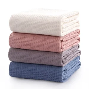 100% Cotton Waffle Throw Blanket 105x150cm