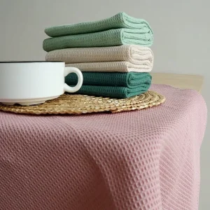 100% Cotton Waffle Weave Dish Towels Highly Absorbent & Quick Drying Kitchen Tea Towels for Glassware Dishes & Hands