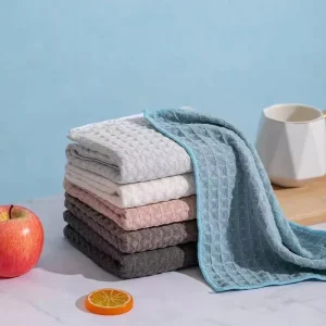100% Cotton Waffle Weave Kitchen Dish Cloths Ultra Soft Absorbent Quick Drying Dish Clean Towels