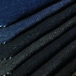 100% Cotton Warp Slub Denim Jeans Fabric Shrink Resistant Breathable Comfort Stretch Twill Woven Yarn Dyed Pattern Weft PE
