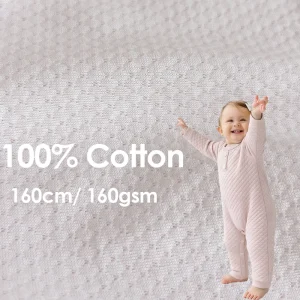 100% Cotton Weft Knitted Jersey Fabric 160gsm Lightweight Soft Breathable Anti Odor for All T shirts and Baby Clothes