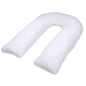 100% Cotton White Soft U Shape Maternity Pregnant Pillow with Body Support Customizable