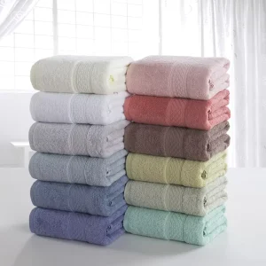 100% Cotton Woven Eco Friendly Hand Face Washcloth Solid Color Hotel Bath Towel
