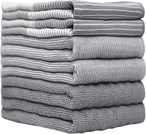 100% Cotton Woven Kitchen Towels Quick Dry & Super Absorbent Eco Friendly Plain Linen Style Customizable Colors & Sizes