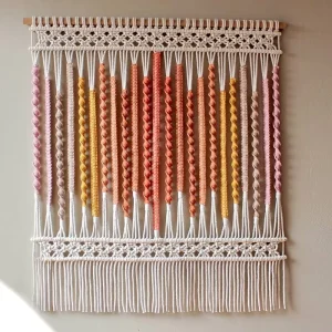 100% Cotton Woven Large Colorful Geometric Macrame Wall Hanging Modern Wall Decorative Tapestry