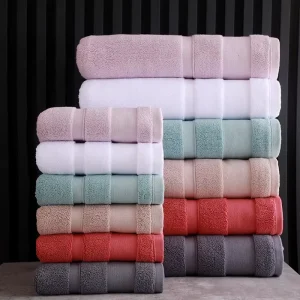 100% Cotton Woven Luxury Bath Towel Set Super Soft Quick Dry Solid Color Bath Sheet Towel for Hotel Home Spa Gym Swim
