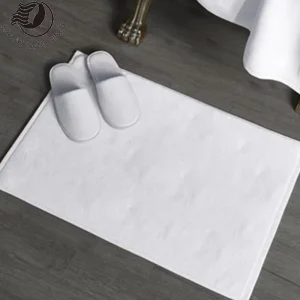 100% Cotton Woven Plain White Bath Mats Hotel 300G 400G Thick Quick dry 21S 32S Yarn Floor Towel