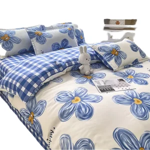 100% Cotton Woven Polyester Filled 300tc Hotel-Grade All-Season Bedding Set Customized Printed Bed Sheet Duvet Bedding