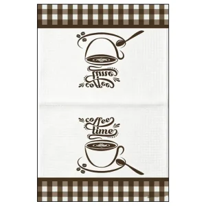 100% Cotton Woven Quick Dry Eco Friendly European Style Kitchen Tea Towel with Custom Printed Design