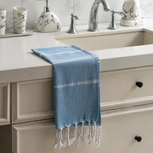 100% Cotton Woven Quick-Dry Embroidered Logo Tea Towel Set Kitchen Cleaning Towels Turkish Style for Adults