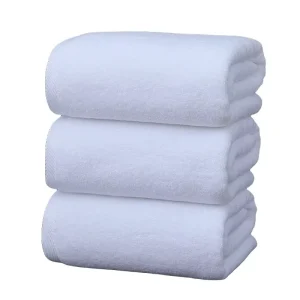100% Cotton XL Hotel Bath Towels Super Absorbent Custom Logo White Solid for Home Spa Resort Beauty Salon Bulk Supply