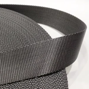 100% High Quality Striped Twill Woven Nylon Webbing Strap 38MM 1.5 Inch Width for Bag Strap/Belt Black Color
