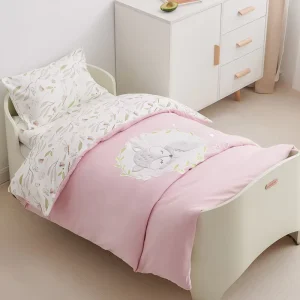 100% Knitted Cotton Comforter Set with Embroidered Patchwork Quilt Soft Customizable Sizes Includes Baby Sizes