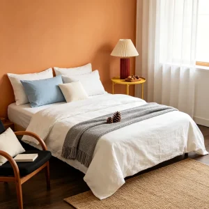 100% Linen Bedding Set Soft Eco-friendly Twin XL Size Customizable Fabric Count All-Season Duvet Cover Sets