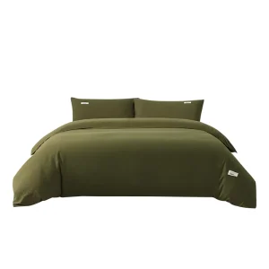 100% Long Staple Cotton Waffle Duvet Cover Sets 4 Piece Textured Soft Breathable Eco Friendly Durable All Season Comfortable