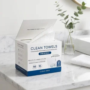 100% Lyocell Disposable Towel for Sensitive Skin Nonwoven for Makeup Biodegradable Washable Reusable Disposable Towel
