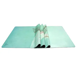 100% Microfiber 1mm Suede Rubber Folding Yoga Mat Eco Friendly Non Slip with Carrying Bag and Custom Logo