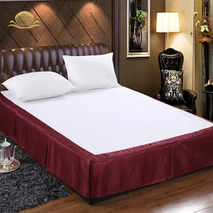 100% Microfiber Polyester Bed Cover with Luxury Floral Pattern Bed Skirt for Hotel Use