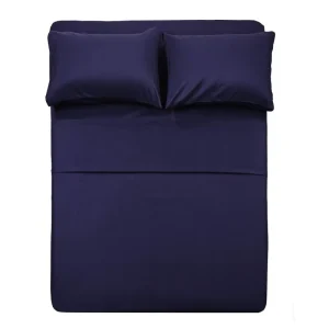 100% Microfiber Polyester Solid Color Bedsheet Fitted and Flat Sheets Set for Home Flat Sheet