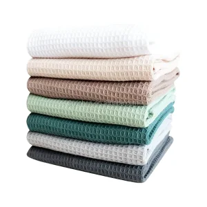 100% Microfiber Waffle Weave Dishcloth Super Absorbent Quick-Dry Lightweight Plain Kitchen Towel Non-Scratch Pineapple Scrubber