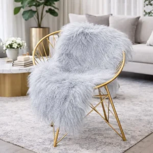100% Mongolian Lamb Fur Portable Four Seasons Sofa Throw Blanket Soft Warm Customizable Anti-Bacteria for Airplane & Home Use