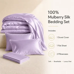 100% Mulberry Pure Silk Custom Pillowcase Duvet Queen Size Bed Covers Luxury Bedding Set