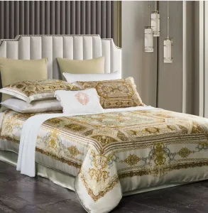 100% Mulberry Silk Duvet Cover Bed Sheet Pillowcases Four Piece Set Stitching 500TC Eco Friendly Breathable Hypoallergenic