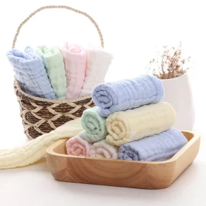 100% Muslin Cotton Baby Washcloths Super Soft Newborn Bath Face Towels Cotton Reusable Baby Wash Cloth