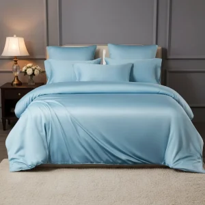 100% Natural Bamboo Fiber Woven 400TC Solid Pattern Duvet Cover Set Silky Soft OEKO TEX Certified Custom Logo OEM Directly China