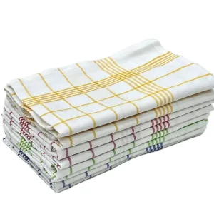 100% Natural Cotton Kitchen Towels 200 GSM Set of 12 Pieces (16x27Inches) Multi-Purpose Kitchen Tea Towels