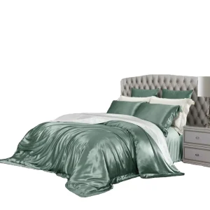 100% Natural Fiber Bamboo Bedding Sets King Size Super Soft Quilt Cover Set Solid Color Comforter Set