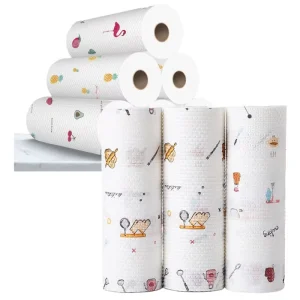 100% Non-Woven Disposable Lightweight Kitchen Tea Towels with Super Absorbent Quick Drying Screen Printing Towels