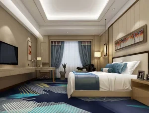 100% Nylon Hotel Corridor Wall to Wall Carpet B1 Fire Resistant Anti-Slip Accept Custom Drawing With Free Swatch