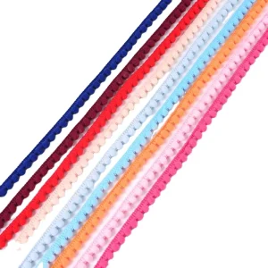 100% Nylon Pom Pom Trim Ball Lace Colorful Mini Pearl Pompom Fringe Ribbon 10mm for Garments Craft Accessories