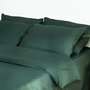 100% Organic Bamboo Lyocell Viscose Natural Fabric Bedding Set Modern Woven Style Fitted Pillowcase Bed Sheet