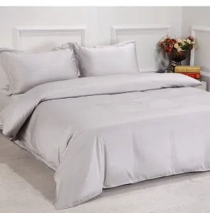 100% Organic Bamboo Sheet Woven Double OEM 60 Disposable Solid Plain Dyed Luxury Duvet Cover Set