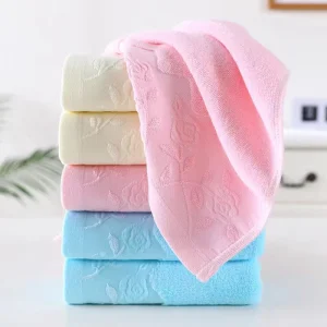 100% Organic Combed Bamboo Cotton Hand & Face Bath Towel Sets Quick Dry & Luxury Style with Custom Logo
